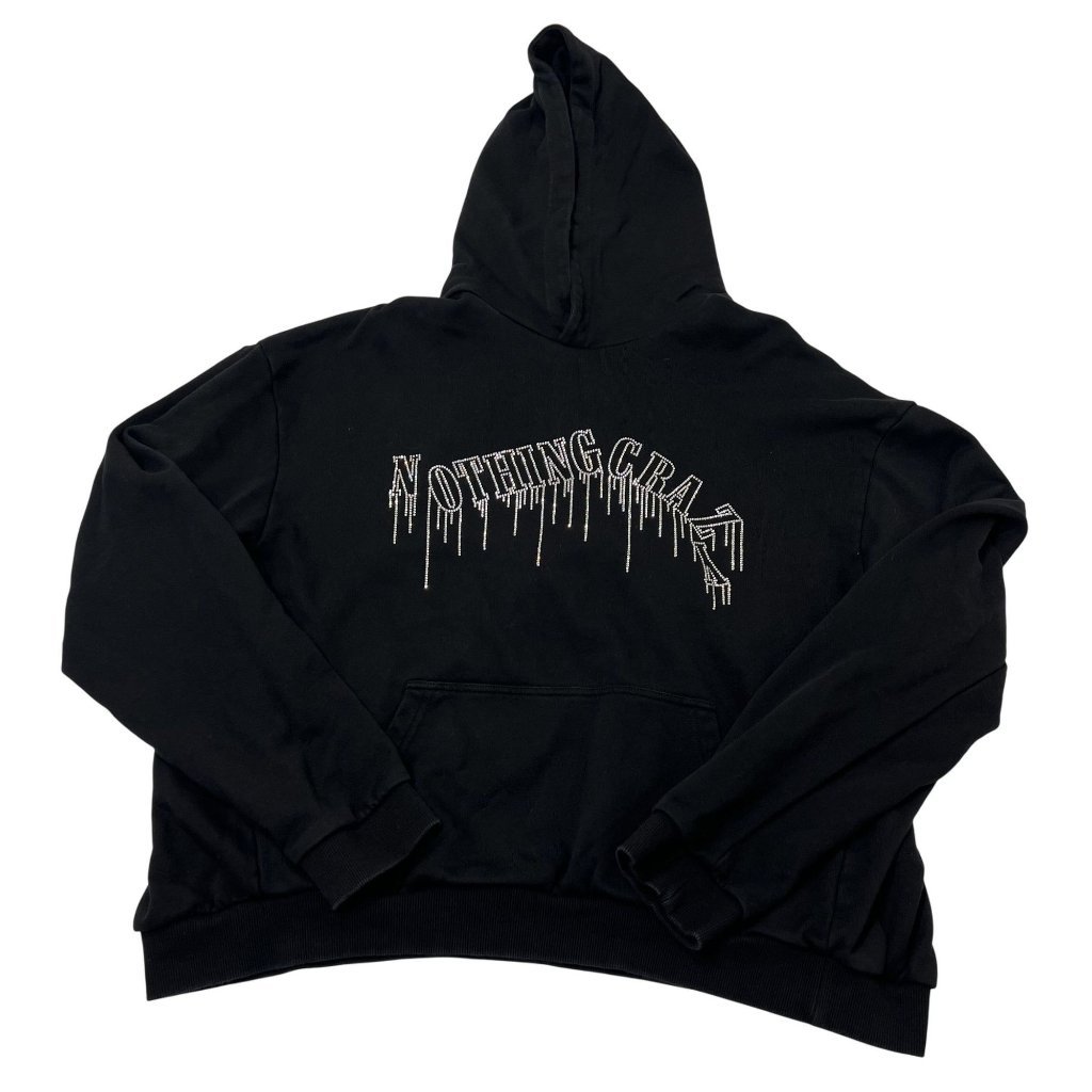 Nothing Crazy Rhinestone Lela Stars Hoodie In Black